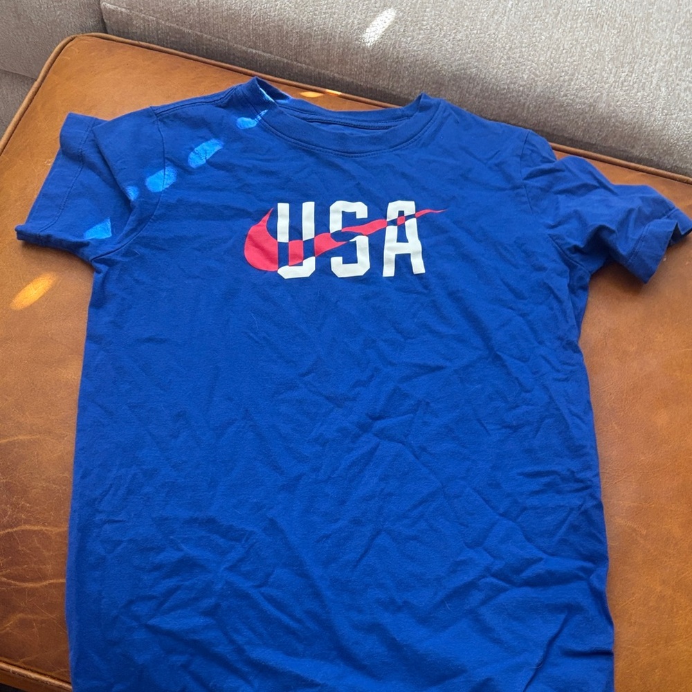 Nike Blue USA Kids Short Sleeve Tee
